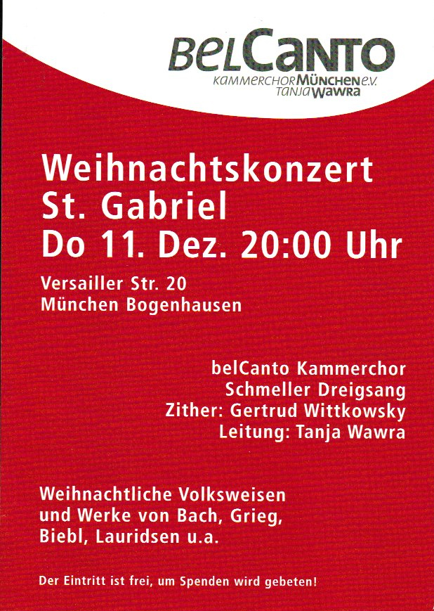 Weihnachtskonzert 2008