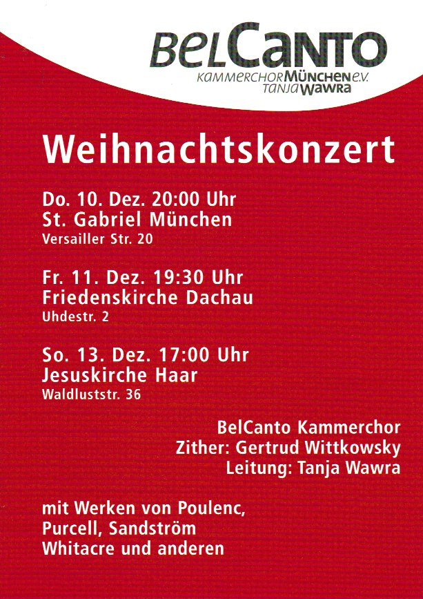 Weihnachtskonzert 2009